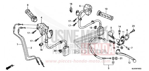 LEVIER DE GUIDON/COMMUTATEUR/CABLE CB500XAJ de 2018